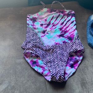 Tye dye bathing suit two piece
